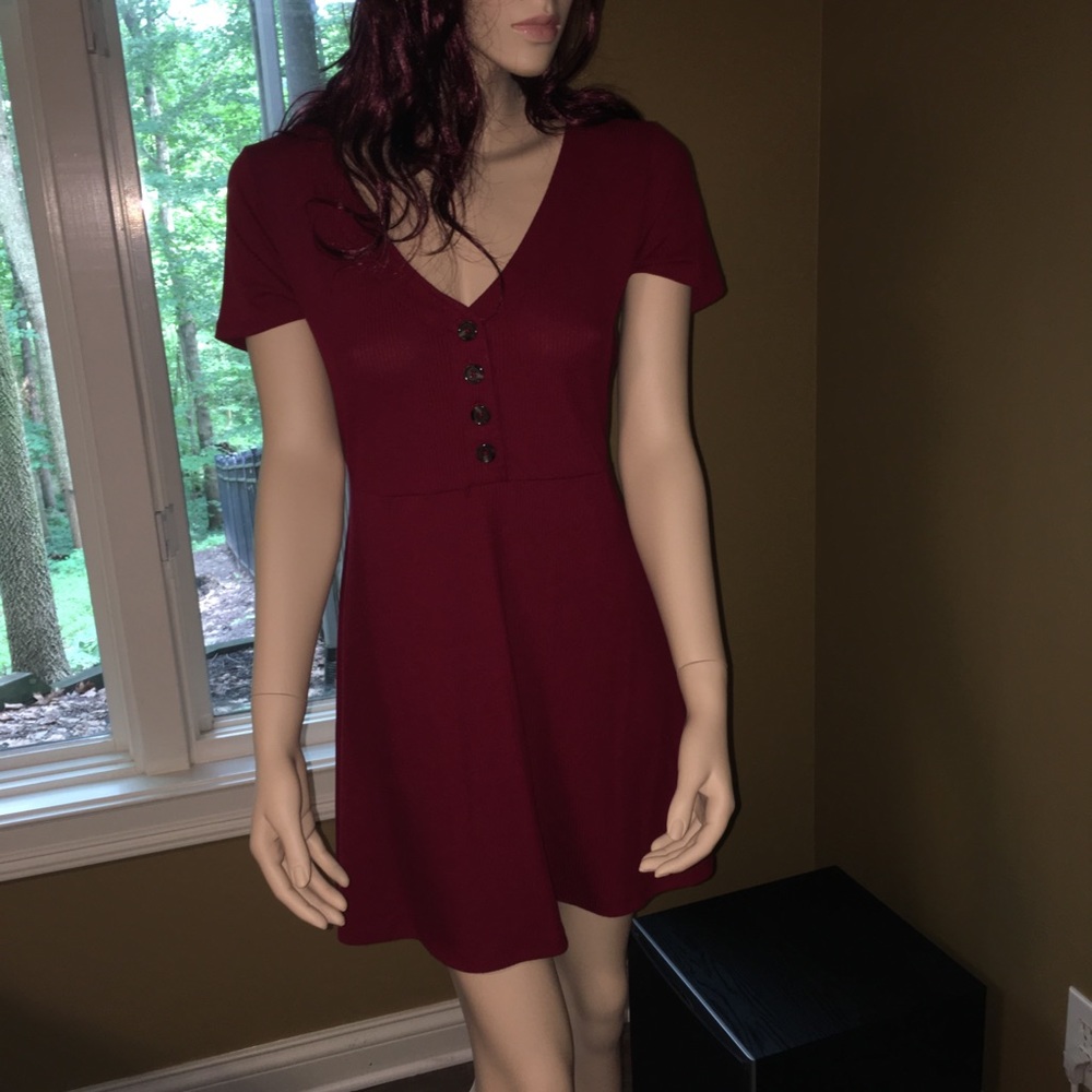 Red mini dress